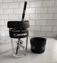 Load image into Gallery viewer, Steamed Skelly Glass Tumbler w/ Skelly Koozie &amp; Limited Edition straw
