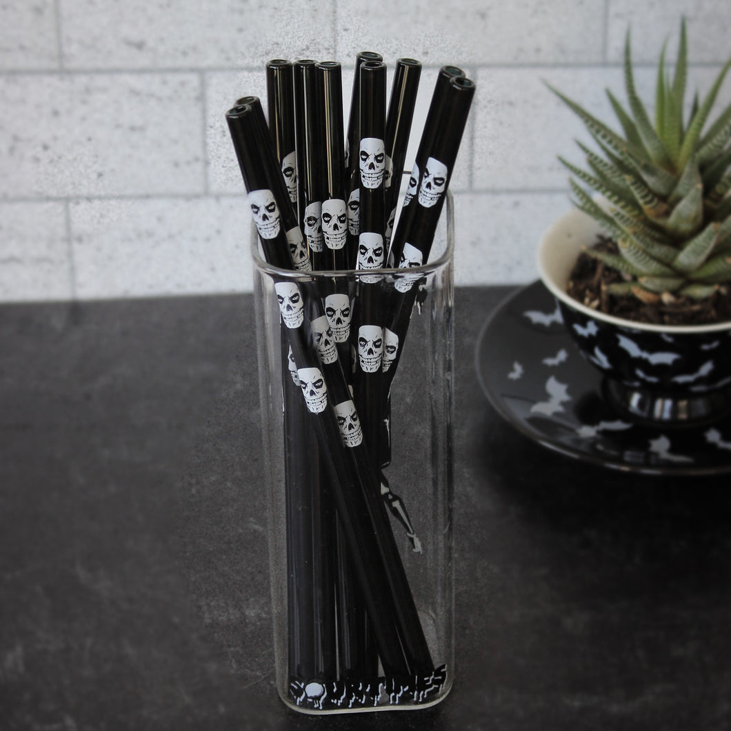 Mr. Bone Head glass straw