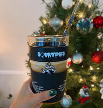 Load image into Gallery viewer, Steamed Skelly Glass Tumbler w/ Skelly Koozie &amp; Limited Edition straw

