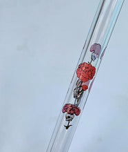 Load image into Gallery viewer, Deadly Blooms glass straw

