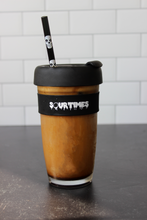 Load image into Gallery viewer, Steamed Skelly Glass Tumbler w/ Skelly Koozie &amp; Limited Edition straw
