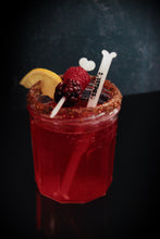 Load image into Gallery viewer, Funny Bonez cocktail glass straw set
