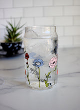 Load image into Gallery viewer, Deadly Blooms glass beer cup &amp; straw set
