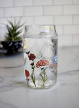 Load image into Gallery viewer, Deadly Blooms glass beer cup &amp; straw set
