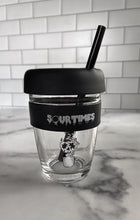 Load image into Gallery viewer, Steamed Skelly Glass Tumbler w/ Skelly Koozie &amp; Limited Edition straw
