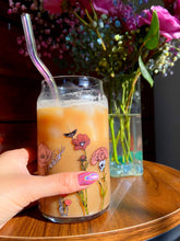 Load image into Gallery viewer, Cyber Love set of 2 iridescent glass straw
